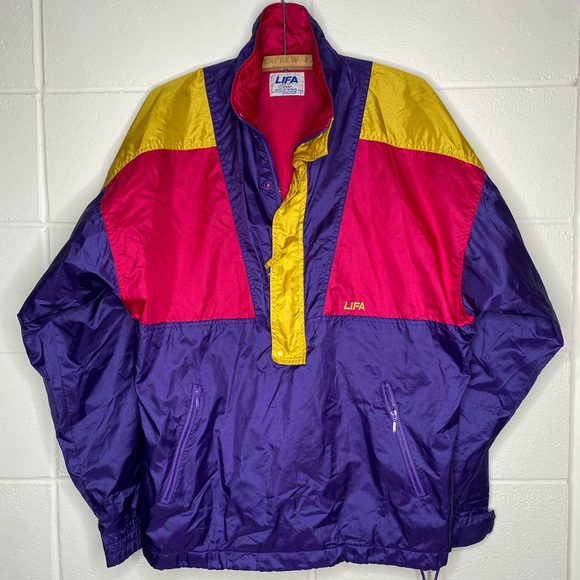 VTG 80s Colorblocked Windbreaker - Picture 2 of 7